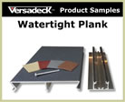 One Inch Tall Aluminum Watertight Plank Decking Sample